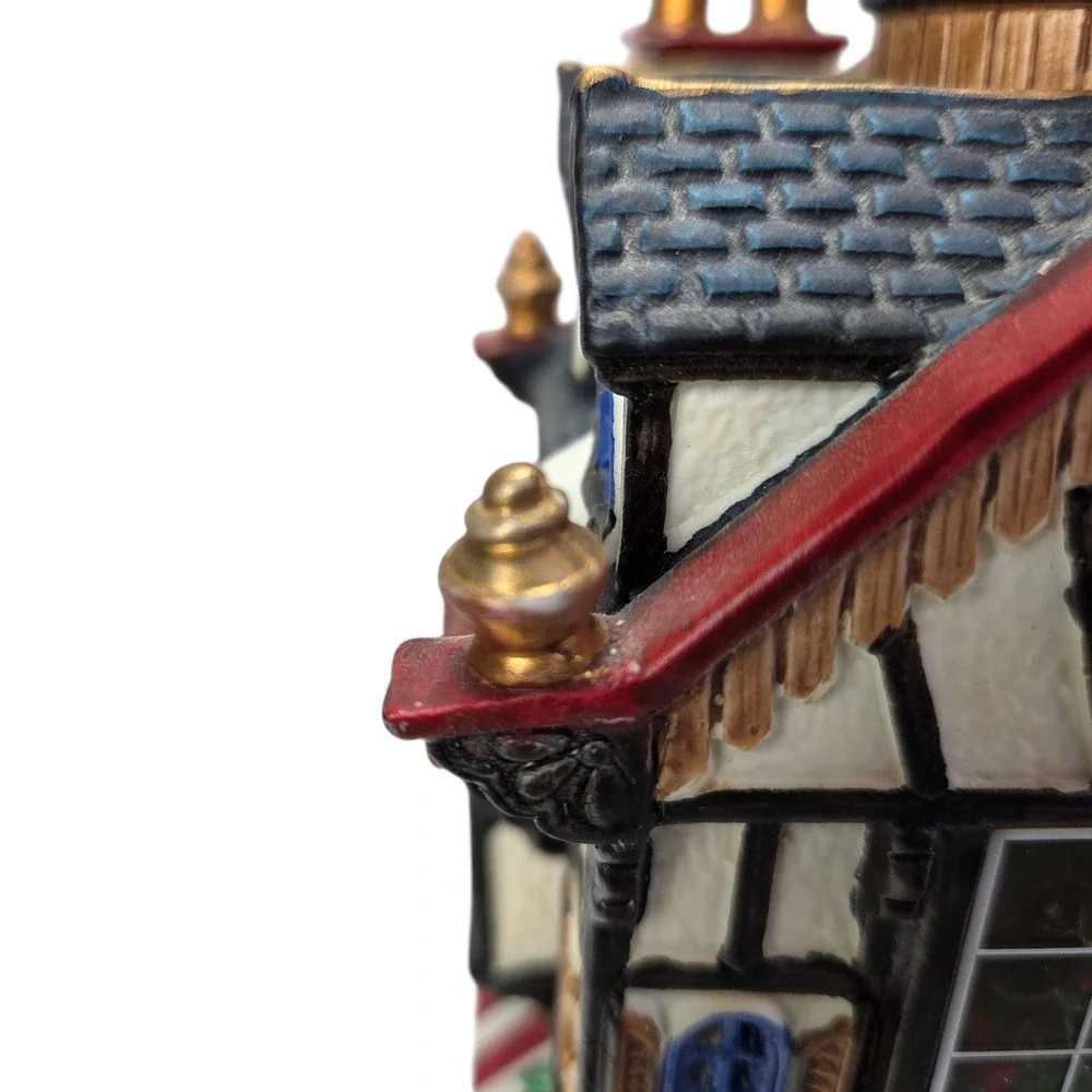 Lemax Yuletide Treasures Shoppe Shop Christmas Village Lit Members Club Box Read